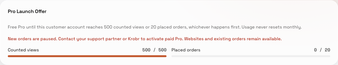 Use the Pro Launch Offer