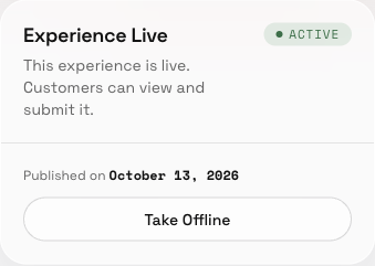 Publish, take offline, and reopen your store: find the controls in this example screen and follow the numbered instructions above.